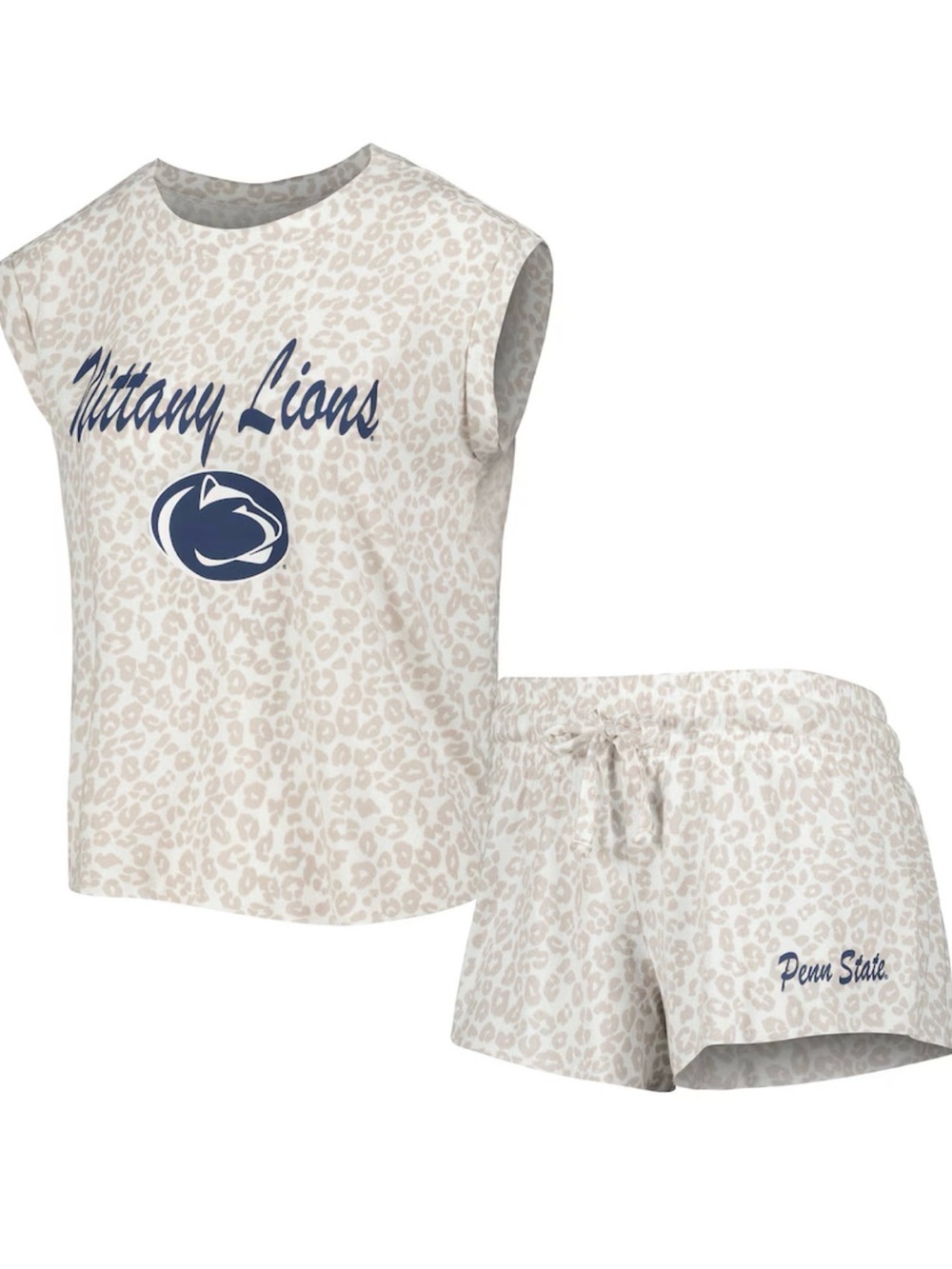 New Concepts Sport Women's Penn State Nittany Lions Top & Shorts Sleep Set XL